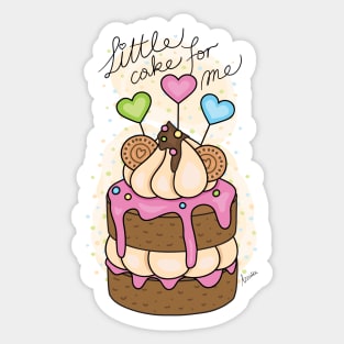 Little Cake with Hearts Sticker